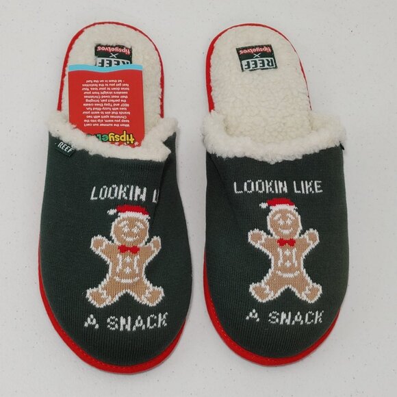 REEF X Tipsy Elves Sleeper Ugly Sweater Design Look Like A Snack Women's Size 11 - Picture 1 of 11